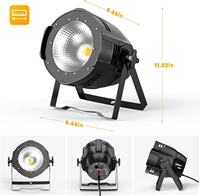 Projecteur de scène LED COB 100W à diffusion directe, ultra-plat, Ra80, dimmable, blanc froid/blanc chaud, DMX512, activé par le son