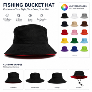 All Seasons Sublimation Printing Reversible Fishing Sun Hat Twill Polyester Material