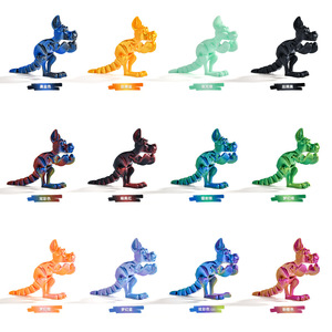 CHENXI 3D imprimé <span class=keywords><strong>boxe</strong></span> kangourou jouet articulations peuvent être déplacés modèle créatif <span class=keywords><strong>roman</strong></span> jouet bureau 3D imprimé ornements - Product Image 2
