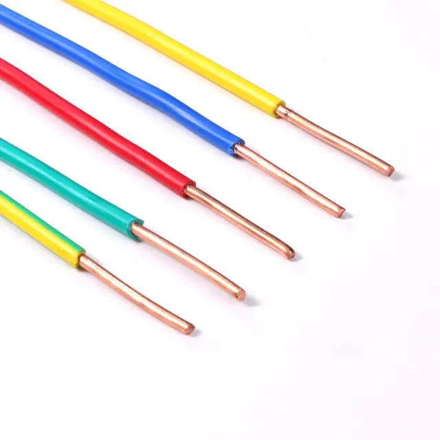 Rouleaux De Fil TH Electrique 2.5 4 6 Mm2 En Cuivre Bleu Rouge H07V-U THW WIRE 14AWG