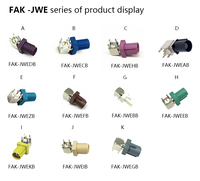 Connecteur coaxial RF FAKRA mâle à angle droit étanche pour automobile, compatible SMB, à montage sur circuit imprimé pour véhicule