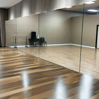 Miroirs muraux et de sol rectangulaires sans cadre de taille personnalisée Miroirs décoratifs de sécurité pour studio de danse et salle de sport de haute qualité