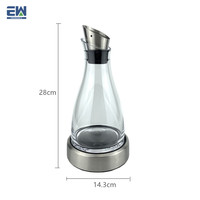 Carafe à boire en verre avec coussin de refroidissement / Carafe à eau, thé, café, boisson froide