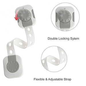 Sangle de sécurité enfant en plastique réglable de haute qualité pour réfrigérateur et serrure de <span class=keywords><strong>porte</strong></span> d'armoire pour enfants et bébés - Product Image 3