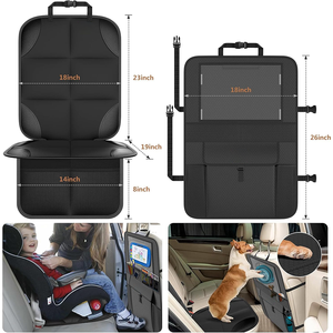 Organisateur de siège arrière de <span class=keywords><strong>voiture</strong></span> antidérapant avec poches de <span class=keywords><strong>rangement</strong></span>, grand protège-siège bébé imperméable pour siège d'enfant - Product Image 2