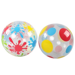 Pallone da spiaggia gonfiabile in PVC colorato BS-b51 che gioca palline per la promozione prodotti promozionali estivi - Product Image 1