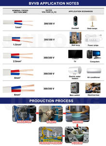 Câble plat BVVB à double <span class=keywords><strong>gaine</strong></span> en PVC pour boîte de distribution, équipement industriel, câblage fixe - Product Image 6