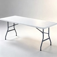 Table longue utilitaire en plastique massif de 1,5 m, vente directe usine Moon, bureau fixe stable pour le commerce de détail et la maison