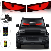 Luz LED Ojo de Diablo para Auto, Pantalla Flexible Plegable, Animación Dinámica para Parabrisas de Camiones, Control por Bluetooth a través de Aplicación, Panel LED DIY