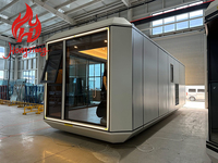 Maison capsule spatiale moderne préfabriquée pratique en promotion avec structure en conteneur d'acier pour chambre d'hôtel et usage de magasin mobile