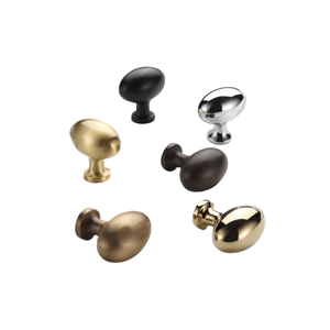 简约家具旋钮实心锌合金橱柜门拉蛋形抽屉拉手 - Product Image 4