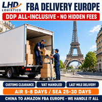 Agent d'expédition DDP Amazon FBA France Europe, service de livraison maritime LCL, service de fret rapide et professionnel, services logistiques d'entrepôt