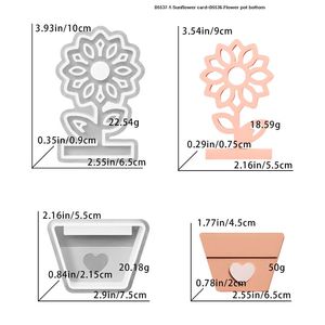 แม่พิมพ์เรซินแบบกลวงรูปดอกทานตะวันดอกทิวลิปต้นบน Riser อุปกรณ์ตกแต่งศิลปะทำจากซิลิโคนเป็นมิตรกับสิ่งแวดล้อม - Product Image 6
