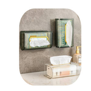 Porte-mouchoirs mural Boîte à mouchoirs transparente Porte-serviettes de cuisine en plastique pour restaurant <span class=keywords><strong>Distributeur</strong></span> de mouchoirs - Product Image 1