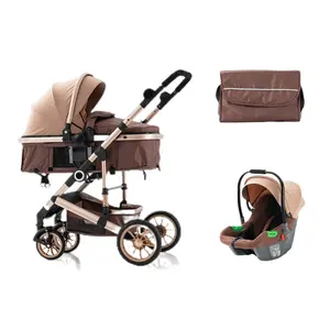 Großhandel Coches Para Bebes 3-in-1 Kombination Baby-Kinderwagen-Kinderstuhl mit Auto-Baby-Sitz Reisesystem Babysitter 3-in-1