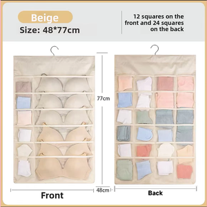 Đồ lót lưu trữ túi đa chức năng hai mặt Treo Tường Gắn 24 túi vải không dệt sock & đồ lót tổ chức - Product Image 4