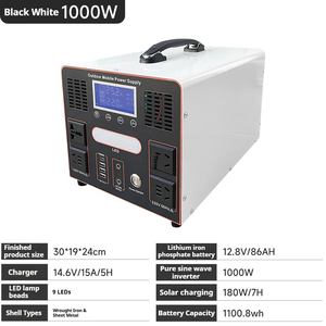 Estación de Energía Solar Portátil de Alta Capacidad LiFePO4 para Exteriores, 110V/220V, 2500W-300W, Banco de Energía para Camping - Product Image 1