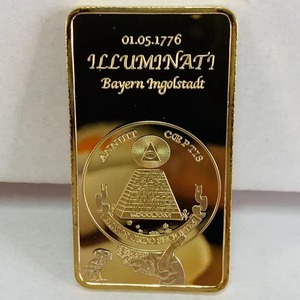 Masonic biểu tượng đồng xu vuông vàng thanh Quà tặng kỷ niệ<span class=keywords><strong>m</strong></span> cho Đảng - Product Image 2