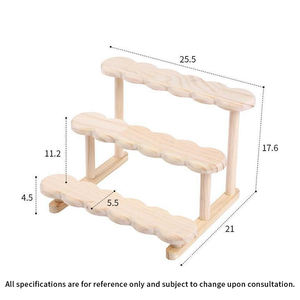 Support à cupcakes et à poupées en bois, présentoir à dessert à plusieurs niveaux pour les petites décorations artisanales - Product Image 3