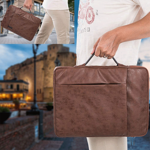 Sac Femmes Imperméable Hommes D'affaires Sac D'<span class=keywords><strong>ordinateur</strong></span> En Cuir PU <span class=keywords><strong>15</strong></span>.6 <span class=keywords><strong>Pouces</strong></span> <span class=keywords><strong>Housse</strong></span> Pour <span class=keywords><strong>Ordinateur</strong></span> Portable - Product Image 2