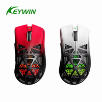 Souris de jeu photoélectrique Keywin New V3 légère, perforée, ergonomique, à 6 boutons, avec suivi optique, pour le jeu en trois modes, e-sport, RGB