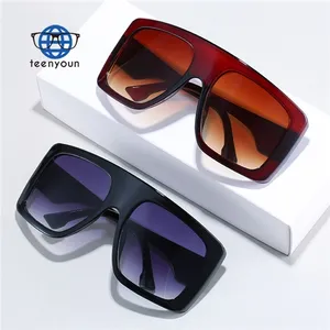 Teenyoun 2024 Übergroße Rahmen-Sonnenbrille Damen-Pc-Material-Sonnenblende-Sonnencreme 100% Anti-Ultraviolett-Sonnenbrille Großhandel