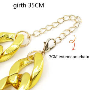 लक्जरी सोने का पग बुलडॉग चेन हार टिकाऊ नरम व्यक्तिगत प्लास्टिक कॉलर ठोस पैटर्न स्कार्फ प्रत्यक्ष निर्माता - Product Image 6