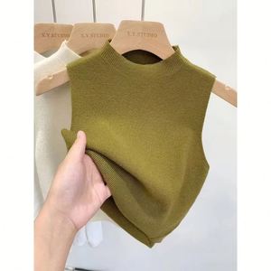 Winter Bulk Stock <b>Womens</b> <b>Sweater</b> Short <b>Vest</b> High Quality Casual Sleeveless V-Neck Pullover Tank Top <b>Womens</b> <b>Sweater</b> <b>Vest</b> - Product Image 2