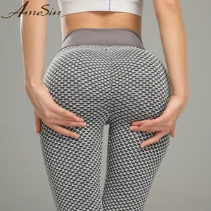 Leggings Butt Lift Supplier Anti Cellulite Tummy Control Workout Tights Women Yoga Leggings Stretchy Butt Lift Black Ruched Yoga Pants