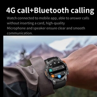 Reloj Inteligente con Tarjeta SIM 4G, 2+16 GB, Pantalla AMOLED de 1.5 Pulgadas, WiFi, GPS, Videollamadas, Descarga de YouTube, Asistente de Voz con IA, IP67