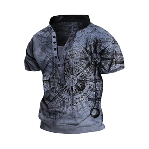 T-shirt unisexe décontracté en tissu peigné imprimé en 3D, personnalisable, faible MOQ, manches courtes, séchage rapide, écologique, avec motif - Product Image 3