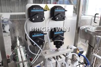 Máquina Llenadora y Tapadora de Botellas de Perfume y Gotas para Ojos, Automática, Peristáltica, de Escritorio, Monobloque, con Cinta Transportadora