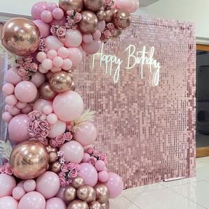 Décoration <span class=keywords><strong>de</strong></span> scène <span class=keywords><strong>de</strong></span> mariage rose bébé, nouvelles couleurs, panneau <span class=keywords><strong>de</strong></span> paillettes entrelacées, utilisation pour les événements <span class=keywords><strong>de</strong></span> fête, <span class=keywords><strong>mur</strong></span> scintillant à paillettes - Product Image 6