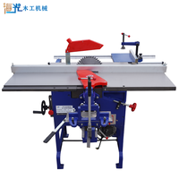 Machine à bois multifonction 10-en-1 avec alimentation par poussée, comprenant scie à table, dégauchisseuse, mortaiseuse, avec moteur 2.2KW, 220V/380V et table coulissante