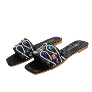Nouvelles sandales décontractées transfrontalières pour femmes été 2026, grandes tailles, avec strass et semelle intérieure en <span class=keywords><strong>EVA</strong></span>, idéales pour la plage - Product Image 6