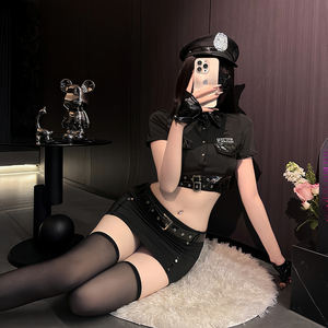 Body de flic sexy pour femmes adultes Cosplay pour les événements érotiques de mardi gras de fête de pourim - Product Image 3