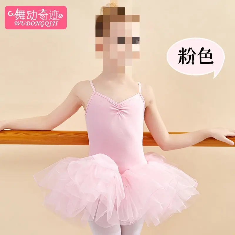 Justaucorps A-03006 pour filles gymnastique Ballet danse robe pour types enfants Unitards robe avec short pour filles