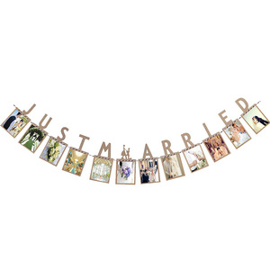 ชุดตกแต่งงานแต่งงา<span class=keywords><strong>น</strong></span>แบบแขว<span class=keywords><strong>น</strong></span> <span class=keywords><strong>ป</strong></span>้ายข้อความ Just Married สำหรับงา<span class=keywords><strong>น</strong></span>เลี้ยงต้อนรับ งา<span class=keywords><strong>น</strong></span>เลี้ยงฉลองสมรส ฉากหลังตกแต่ง - Product Image 6