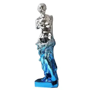 HDY Table Resin Statue Home Decoration Abstract Figure Display Rack Cross Theme Folk Art Model