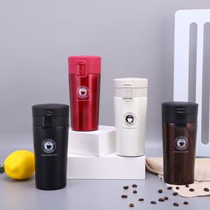 Mug Kopi Stainless Steel Portabel 380ml dengan Tutup, Botol Air, dan Gelas Smoothie/Jus untuk Anak-anak - Product Image 2