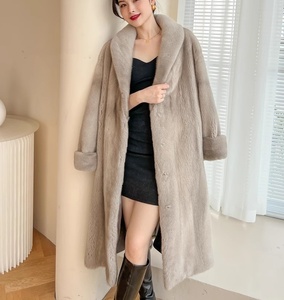 Cappotto Casual Super caldo lungo in finta pelliccia di coniglio Rex e giacca Poncho con cappuccio con risvolto per donna disponibile colore nero rosa - Product Image 6