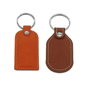 Tùy Chỉnh Khắc Logo Keychain Người Đàn Ông Thời Trang Xe Thăng Hoa Kim Loại PU Leather Keychain - Product Image 1