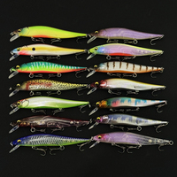 Señuelos Duros Flotantes Magic Works Minnow de 110 mm y 10 g, Sistema de Pesca con Señuelos Tipo Jerkbait para Lubina y Peces Pequeños