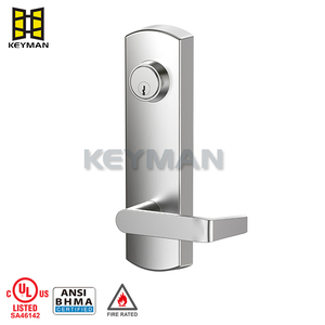 KEYMAN Endurance Test Fire Rated Exterior <strong>Panic</strong> Device Emergency Push <strong>Bar</strong> Lock Fire <strong>Door</strong> <strong>Hardware</strong> for Emergency Exit