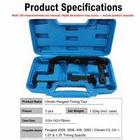 CIHOO 3-teiliges Motor-Einstellwerkzeug-Set für Peugeot 2008 408 308S Citroen C3 C4 1.2T Ausgleichswellen-Arretierung mit Hartschalenkoffer