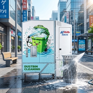 <span class=keywords><strong>Machine</strong></span> de lavage de poubelles entièrement automatique à haute pression en acier inoxydable pour les zones commerciales et communautaires, remorque mobile/pick-up - Product Image 2