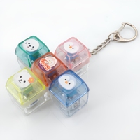 Porte-clés LED personnalisé avec impression de logo, interrupteur de clavier mécanique 1/3/4/9 touches, cadeau promotionnel