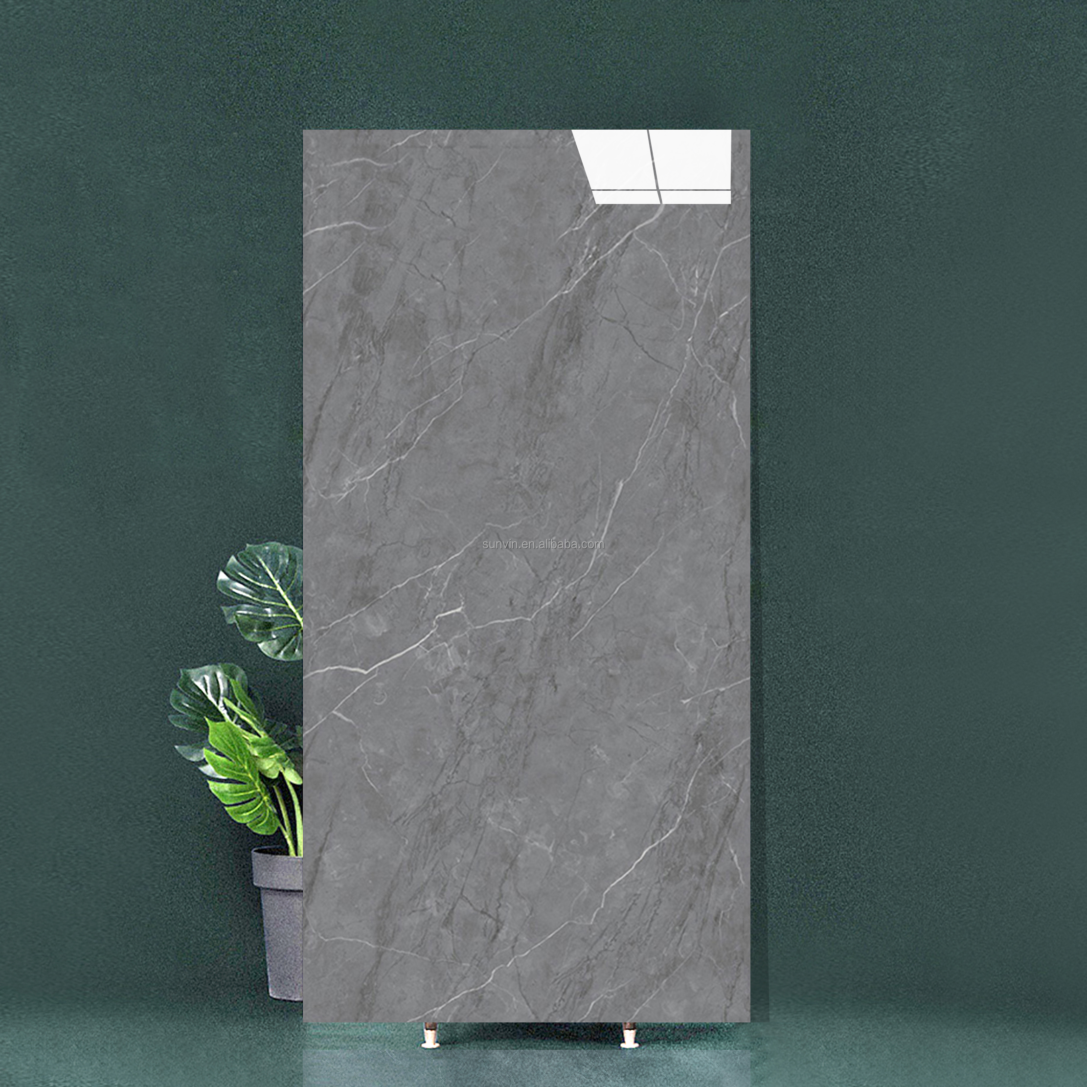 Foshan 1500x750 Large Dark Brown Marble Flooring Tiles Glazed Ceramic Porcelain Floor Tiles For Living Room