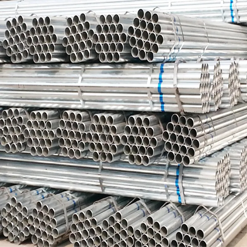 Tabung perancah Bs1139 pipa baja galvanis pipa baja karbon pra-galvanis tabung rangka bulat pipa baja Erw