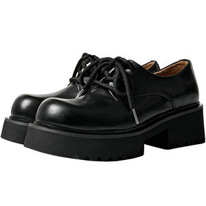 Zapatos de Hombre Negros de Cuero Vacuno Genuino con Aumento de Altura, Suela Gruesa Premium Original, Transpirables, Punta Redonda, Casuales - Product Image 4